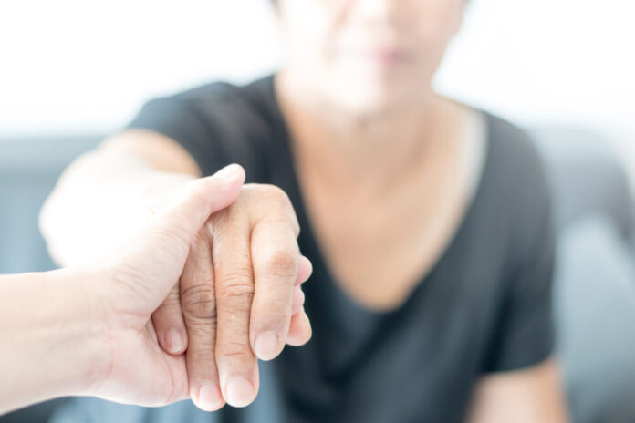 Parkinson,And,Alzheimer,Female,Senior,Elderly,Patient,With,Caregiver,In